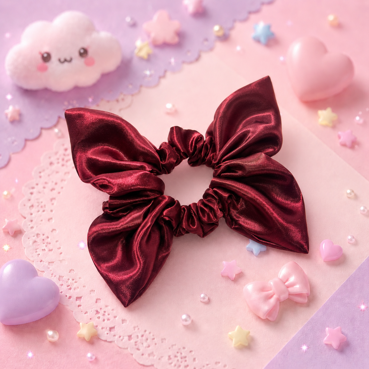 Butterfly Scrunchie - Merlot